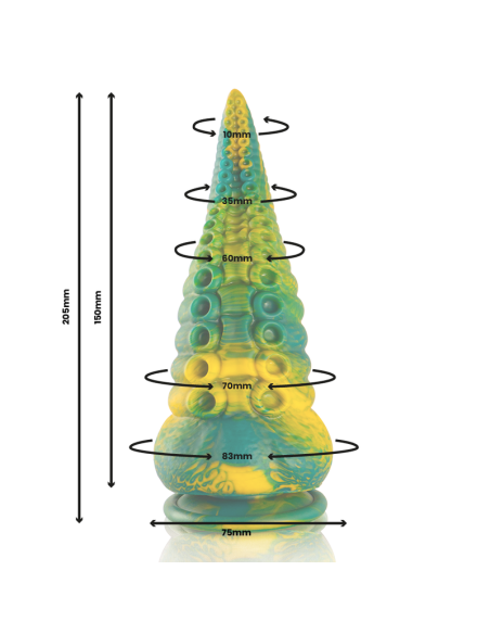 Epic - cetus dildo tentáculo verde tamaño grande