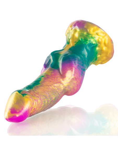 Epic - iris dildo con testículos arcoíris de placer