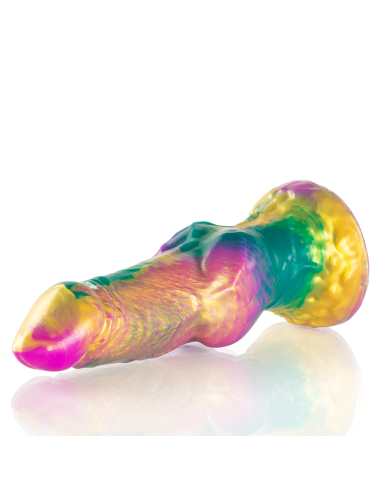 Epic - iris dildo con testículos arcoíris de placer