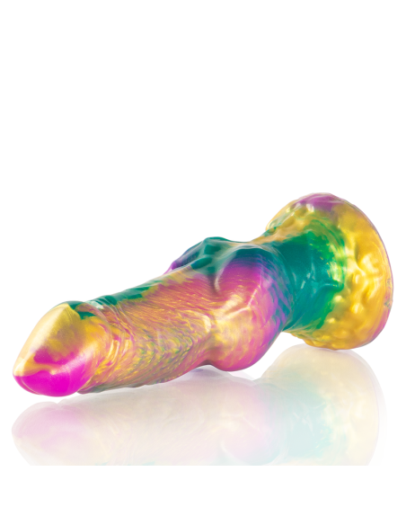 Epic - iris dildo con testículos arcoíris de placer