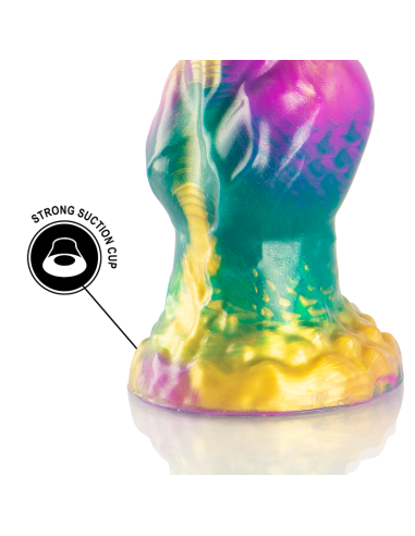 Epic - iris dildo con testículos arcoíris de placer