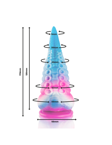 Epic - phorcys dildo tentáculo azul tamaño pequeño