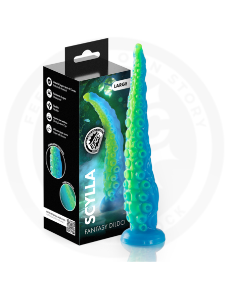 Epic - scylla dildo tentáculo fino fluorescente tamaño grande