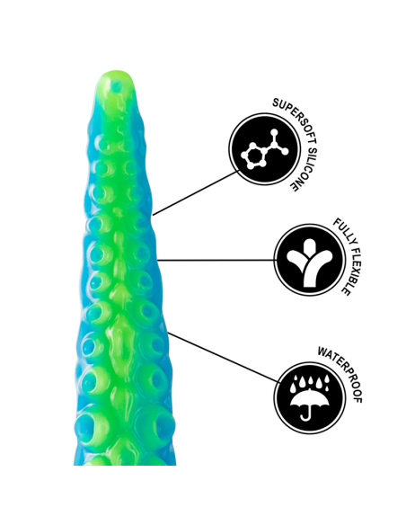 Epic - scylla dildo tentáculo fino fluorescente tamaño grande