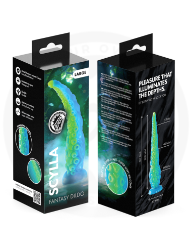 Epic - scylla dildo tentáculo fino fluorescente tamaño grande
