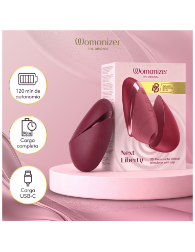 Womanizer - next liberty estimulador de clítoris 3d pleasure air burdeos
