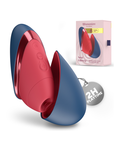Womanizer - next liberty estimulador de clítoris 3d pleasure air azul/rojo