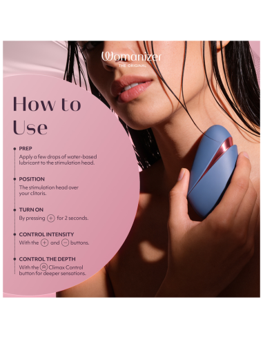 Womanizer - next liberty estimulador de clítoris 3d pleasure air azul/rojo