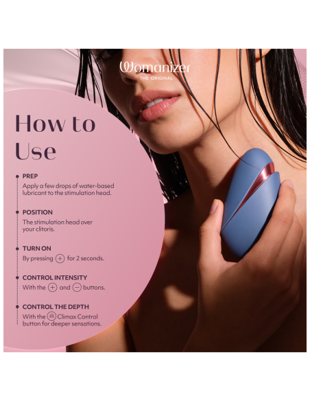 Womanizer - next liberty estimulador de clítoris 3d pleasure air azul/rojo