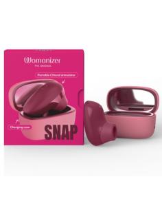 Womanizer - snap estimulador de clítoris por succión 6 niveles burdeos