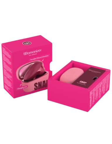 Womanizer - snap estimulador de clítoris por succión 6 niveles burdeos