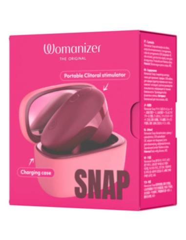 Womanizer - snap estimulador de clítoris por succión 6 niveles burdeos