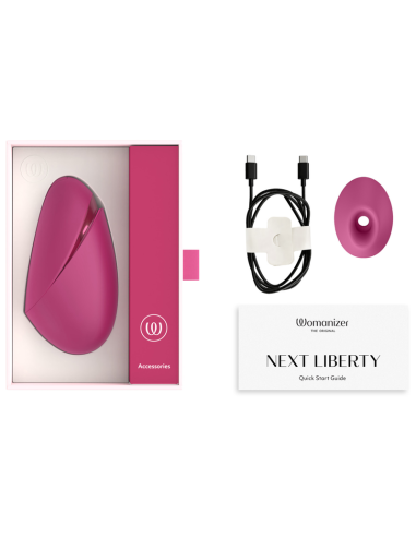 Womanizer - next liberty estimulador de clítoris 3d pleasure air rosa intenso