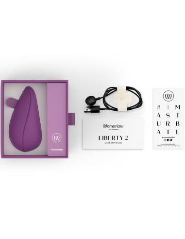 Womanizer - liberty 2 estimulador de clítoris por succión 8 niveles morado
