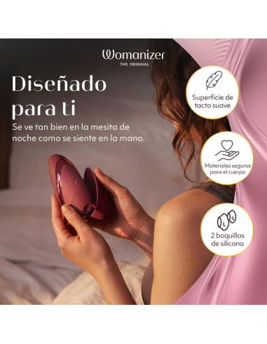 Womanizer - next estimulador de clítoris por succión 14 niveles burdeos