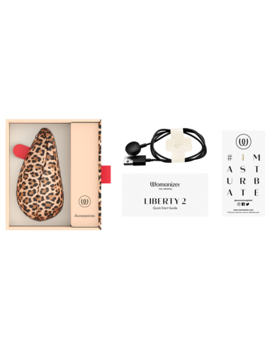 Womanizer - liberty 2 estimulador de clítoris por succión 8 niveles estampado de leopardo