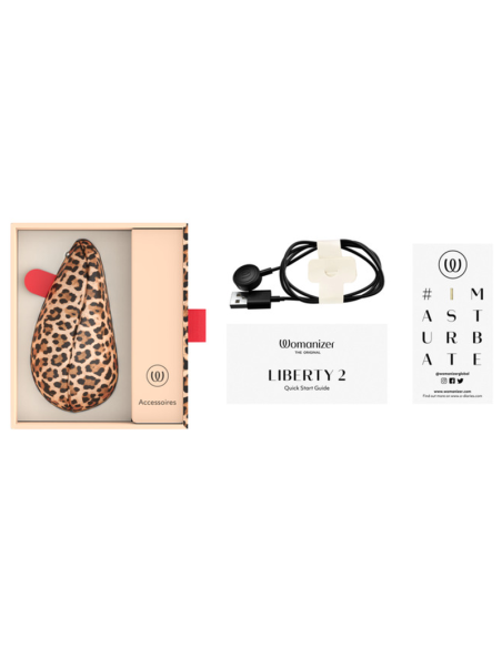 Womanizer - liberty 2 estimulador de clítoris por succión 8 niveles estampado de leopardo