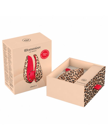 Womanizer - liberty 2 estimulador de clítoris por succión 8 niveles estampado de leopardo