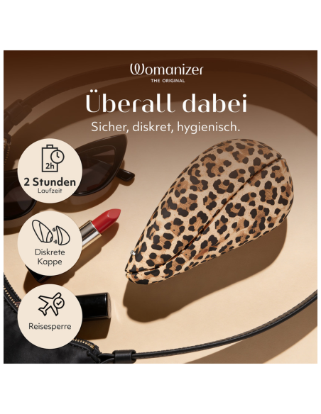 Womanizer - liberty 2 estimulador de clítoris por succión 8 niveles estampado de leopardo