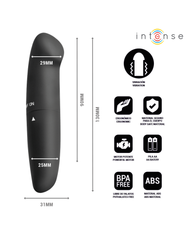 Intense - phil vibrador punto g negro 13 cm