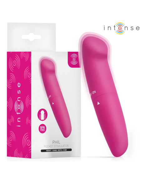 Intense - phil vibrador punto g rosa 13 cm