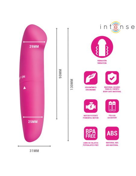 Intense - phil vibrador punto g rosa 13 cm