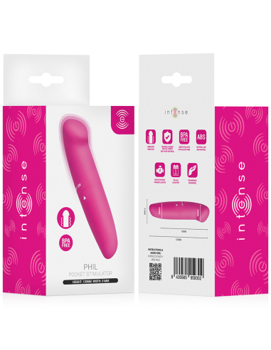 Intense - phil vibrador punto g rosa 13 cm