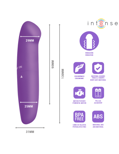 Intense - phil vibrador punto g lila 13 cm