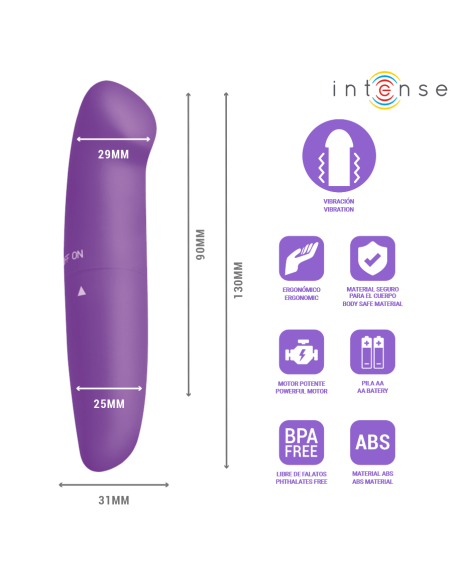 Intense - phil vibrador punto g lila 13 cm