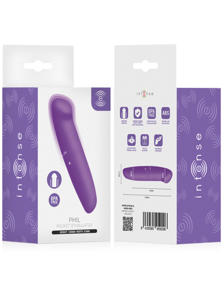 Intense - phil vibrador punto g lila 13 cm