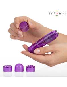 Intense - kurt mini masajeador con 4 cabezales intercambiables lila 2