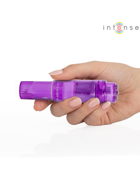 Intense - kurt mini masajeador con 4 cabezales intercambiables lila