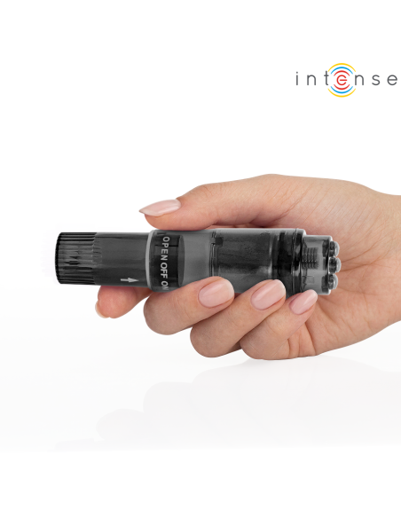 Intense - kurt mini masajeador con 4 cabezales intercambiables negro