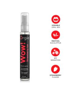 Orgie - wow! strawberry ice spray bucal besable efecto frío 10 ml