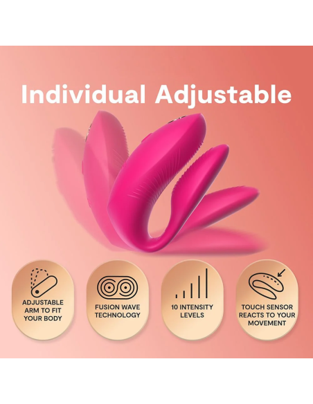 We-vibe - chorus pro vibrador premium para parejas rosa eléctrico