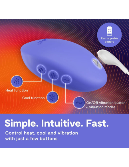 We-vibe - temp vibrador con función de calor y frío azul lavanda