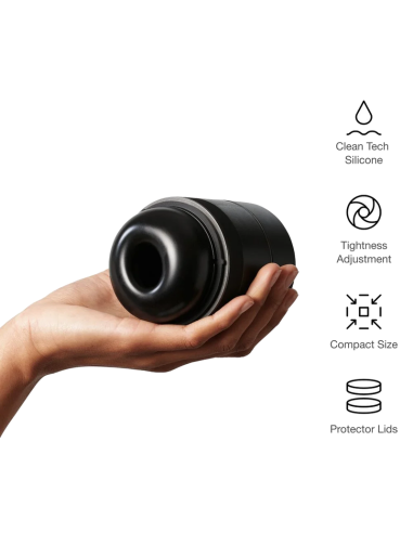Arcwave - voy masturbador masculino con 8 ajustes de presión negro (lubricante 10 ml incluido)