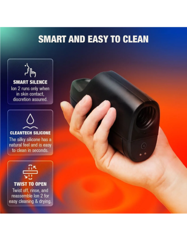 Arcwave - ion 2 masturbador masculino con estimulación por ondas de aire negro
