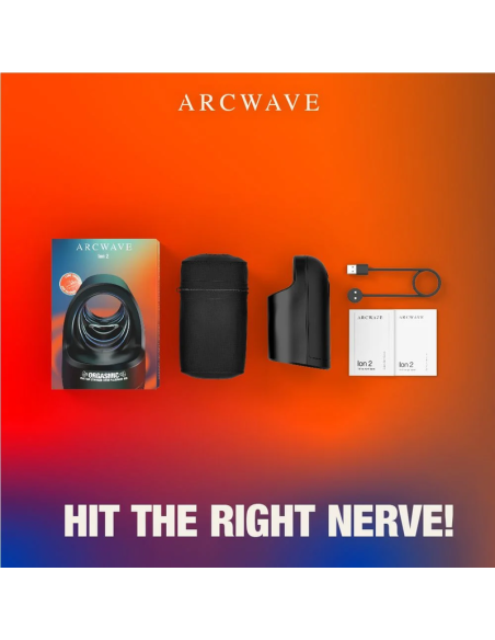 Arcwave - ion 2 masturbador masculino con estimulación por ondas de aire negro