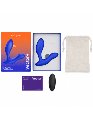 We-vibe - vector+ masajeador de próstata con doble estimulación azul real