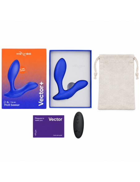 We-vibe - vector+ masajeador de próstata con doble estimulación azul real