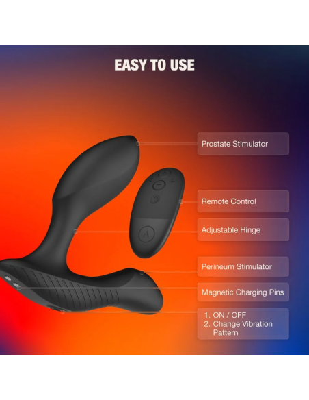 Arcwave - perk masajeador prostático vibrador con doble motor y control remoto negro