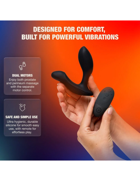 Arcwave - perk masajeador prostático vibrador con doble motor y control remoto negro