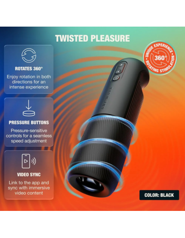 Arcwave - orbit masturbador masculino giratorio 360° con control mediante aplicación negro