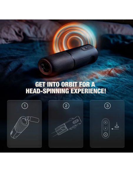 Arcwave - orbit masturbador masculino giratorio 360° con control mediante aplicación negro