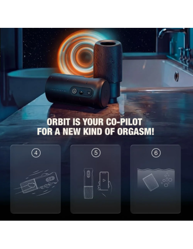 Arcwave - orbit masturbador masculino giratorio 360° con control mediante aplicación negro
