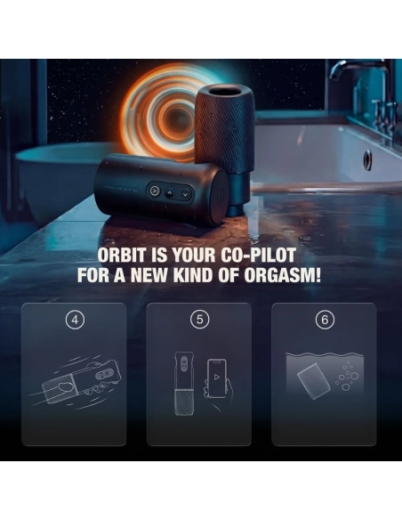 Arcwave - orbit masturbador masculino giratorio 360° con control mediante aplicación negro