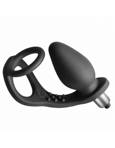 Rocks-off - ro-zen estimulador prostático vibrador con doble anillo 7 velocidades negro