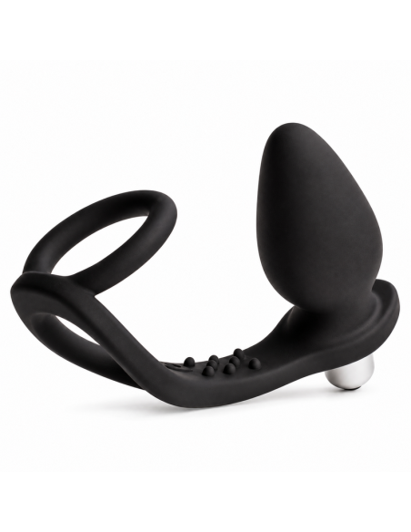 Rocks-off - ro-zen estimulador prostático vibrador con doble anillo 7 velocidades negro