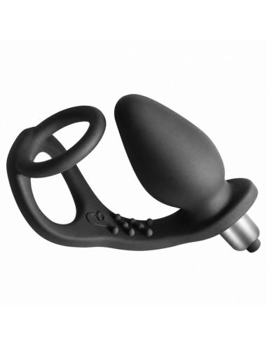 Rocks-off - ro-zen estimulador prostático vibrador con doble anillo 7 velocidades negro